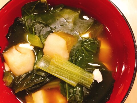 豆腐と小松菜の和風スープ